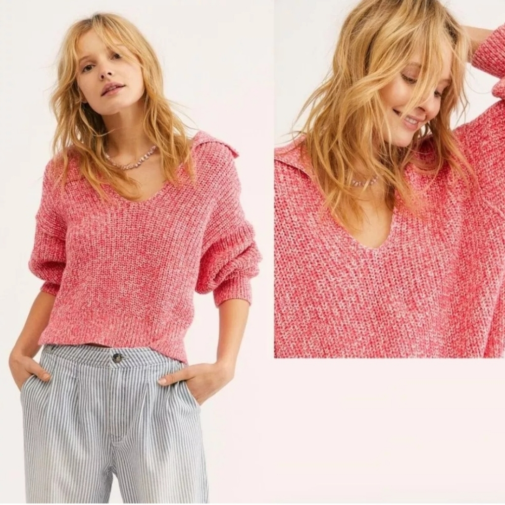 Free People Love This City Chunky Knit Sweater S